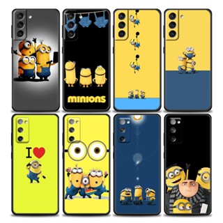 เคสโทรศัพท์มือถือ แบบนิ่ม พิมพ์ลาย Despicable Me Minions สีดํา สําหรับ Samsung Galaxy S22 S8 S9 S10 Lite S10e S21 S20 FE Plus Ultra 4G 5G