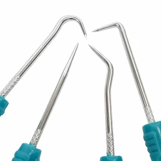 Total ไขควงงัดซีลยาง ปลายแหลม 4ตัวชุด รุ่นTPHSK0401 ( 4 pcs Pick and Hook Set ) ที่งัดซีล ไขควงปลายแหลม 03rrk