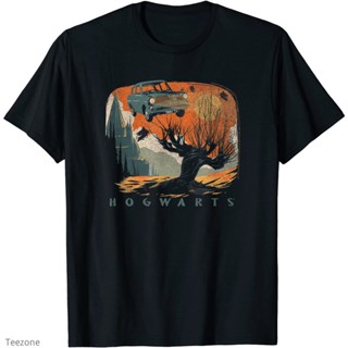 เสื้อยืดแขนสั้น คอกลม ผ้าฝ้ายแท้ พิมพ์ลาย Harry Potter สําหรับผู้ชายS-5XL