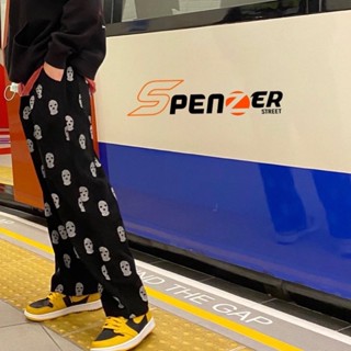 SPENZER.STREET🔥Skull Corduroy pants กางกางผ้าลูกฟูก สวมใส่สบาย ผ้านิ่ม เอวยืด 2021