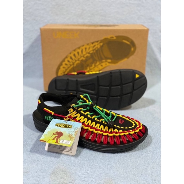 【Logo with KEEN】(งานเทียบแท้) รองเท้ารัดส้น ชาย หญิง (มีกล่อง)เชือกถักสาน รองเท้าเดินป่า