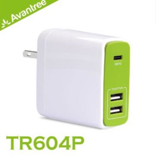 Avantree TR604P 50W Type C &amp; 2 USB Wall Chargers For New M/book