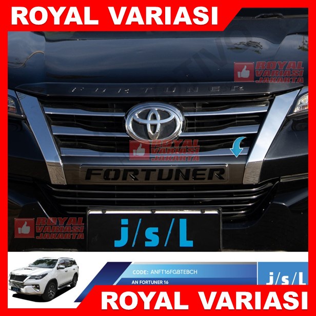 Fortuner 2016 กระจังหน้า Trim กันชน Emboss Black Chrome