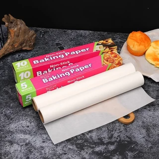กระดาษรองอบ ( มี 3 ขนาด 5/10/20 เมตร) กระดาษไข อบขนม อาหาร ทนความร้อนสูง Non-Stick Baking Paper