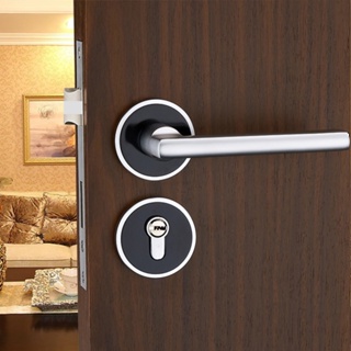 Indoor Solid Door Lock Space Aluminum Split Bearing Mechanical Handle for Bathroom Bedroom