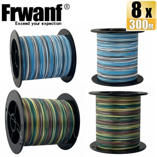 Frwanf สายเอ็นตกปลา PE ลายพราง 300 ม. 8 เส้น 6-300LB X8