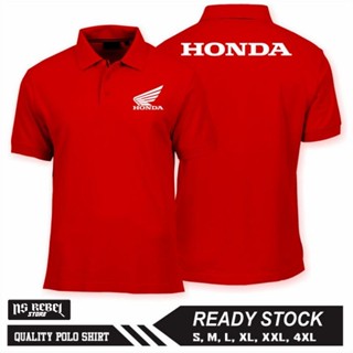 เสื้อโปโล คอปก พิมพ์ลายโลโก้ HONDA ยานยนต์ HONDA - NS REBEL