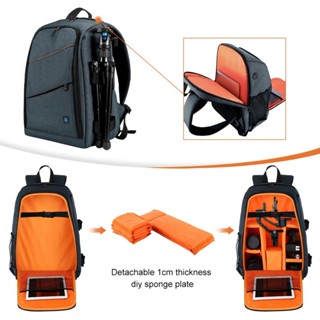 PULUZ Outdoor Backpack Camera Accessories Bag กระเป๋าเป้ สะพายหลัง กันน้ำ สำหรับเก็บกล้อง DSLR ดิจิตอลและอื่นๆ