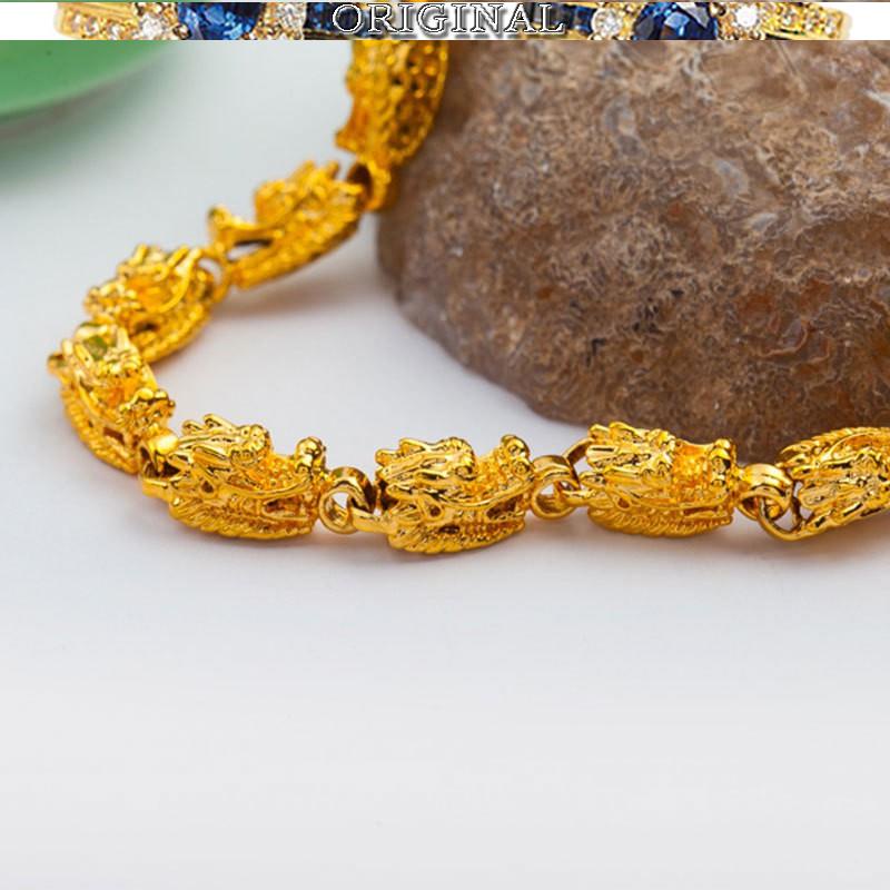 916gold Jewelry Women 's 916gold Bracelet, Men 's Solid Faucet Bracelet