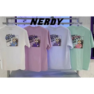 [NERDY] เสื้อยืดแขนสั้น ลายกระต่าย สีขาว ของแท้ 100% (22SS)