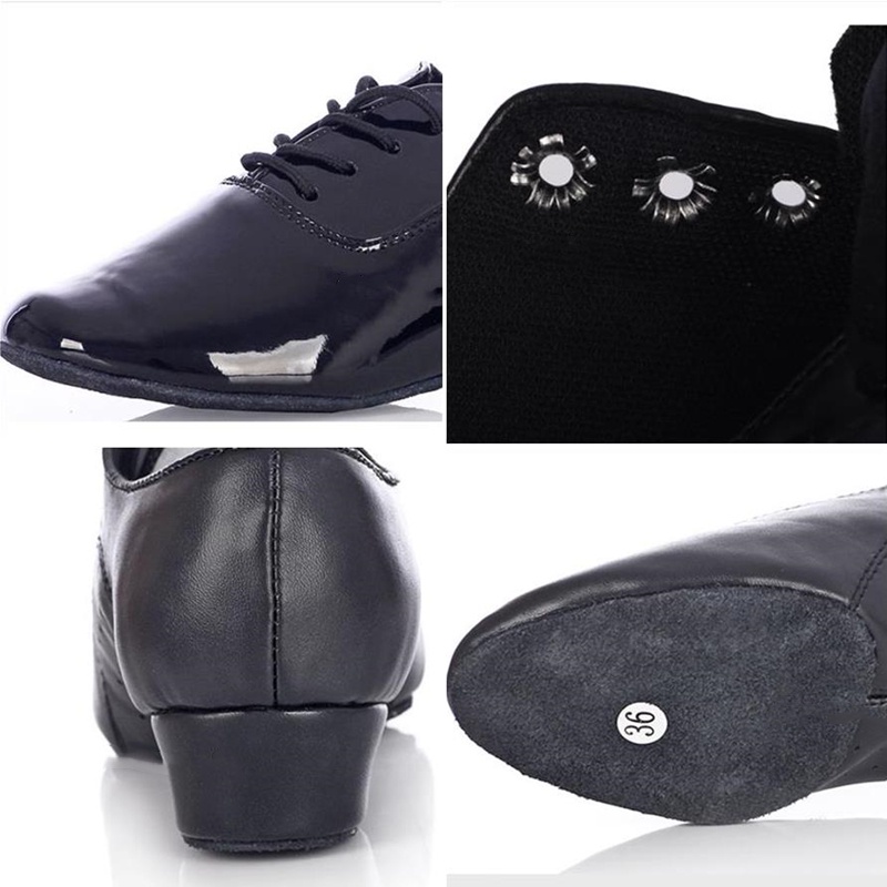 Qsuccua ใหม่ผู้ใหญ่ชาย Latin ballroom dance practice performance รองเท้าเต้นรําในร่ม