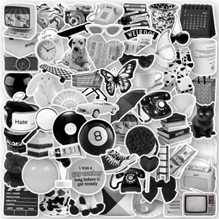 ❉ Nordic Classical Black &amp; White Style Series 05 สติ๊กเกอร์ ❉ 60Pcs/Set Fashion DIY Waterproof Decals Doodle สติ๊กเกอร์