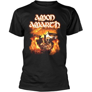 เสื้อผ้าผชเสื้อยืดแขนสั้นลําลอง พิมพ์ลาย LLM Amon Amarth Death Fire ขนาดใหญ่ คุณภาพสูง เหมาะกับใส่เล่นกีฬาฟิตเนส แฟชั่