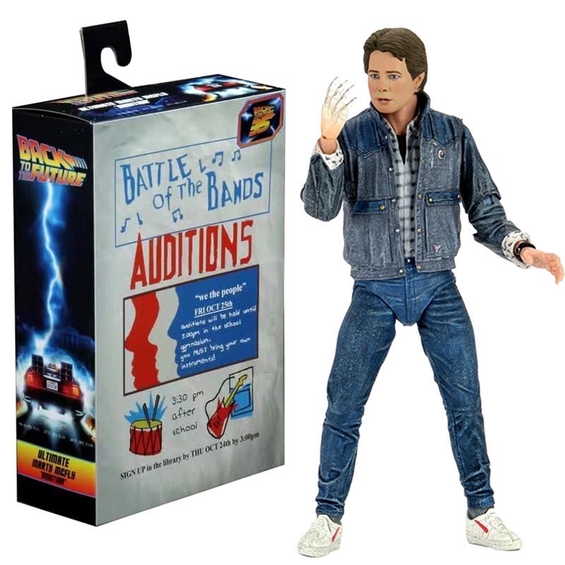 NECA Back to the Future Part 1 Ultimate Marty McFly 1985 Audition Action Figure 18 cm (งานลิขสิทธิแท้)