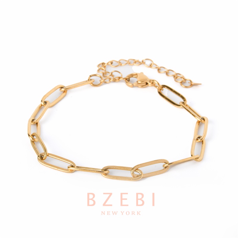 Bzebi สร้อยข้อมือทอง ปรับได้ ผู้หญิง แฟชั่น เรียบง่าย 956b