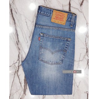 กางเกงยีนส์ Levis ของแท้ FROM EUROPE MADE IN ROMANIA รุ่น516 เอว34 ยาว31 ขาม้าใหญ่ ซิป (B254) (BL)