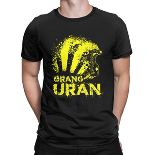 เสื้อยื รังสีนิวเคลียร์ Orang Utan ยูเรเนียม Otang กัมมันตภาพรังสีชีวเคมีฟิสิกส์แขนสั้นปกกลมเสื้อยืดมาใหม่