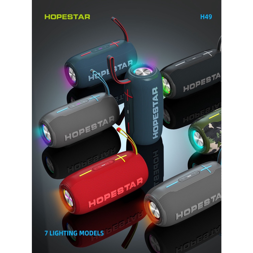 SY-Hopestar H49 ลำโพงบลูทูธพกพา ลำโพงมีไฟRGB เสียงดี เบสแน่น เชื่อมต่อ2ตัวได้ ของแท้100%
