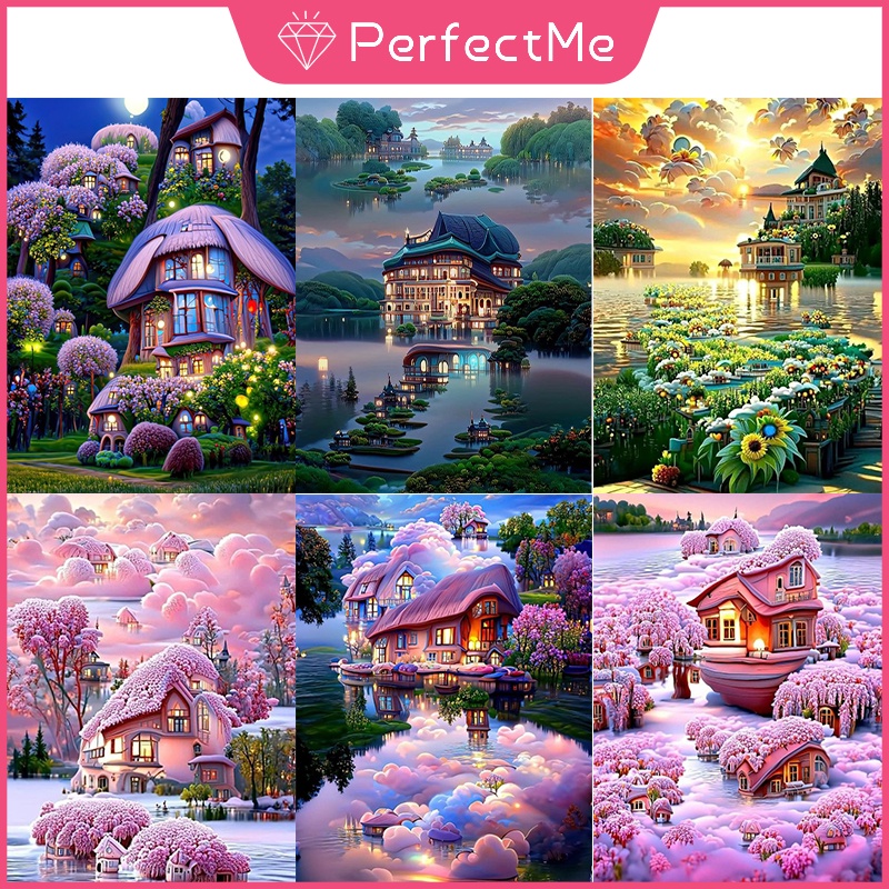 (พร้อมส่ง) ภาพจิตรกรรมปักครอสสติตช์คริสตัล รูปทิวทัศน์แฟนตาซี 5D ขนาด 30×40 ซม. สําหรับตกแต่งบ้าน DIY 1 ชุด 风景 5245 – โปรปัง
