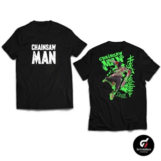 เสื้อยืด พิมพ์ลายอนิเมะญี่ปุ่น Distro CHAINSAW MAN DENJI MANGA SEVENDAYS