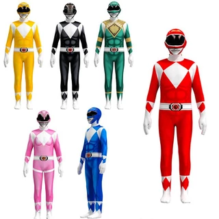 ชุดคอสเพลย์ Ranger สำหรับเด็กและผู้ใหญ่ รวมถึง jumpsuit และหน้ากากตัวละครที่ทนทาน