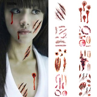 thlittle Halloween Wound Blood Taty Injury Waterproof Temporary Body Art Tattoo Stickers Boutique