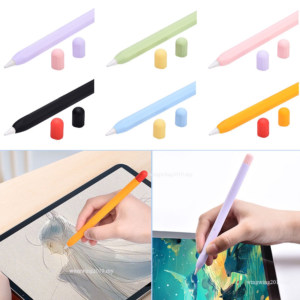 3in1 เคสซิลิโคน ป้องกันปากกาสไตลัส สําหรับ Apple Pencil 2st 2nd 2 iPad