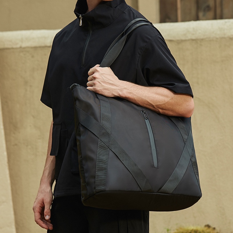 Ulzzang Nylon Waterproof Korean Fashion Men Handbag Tote Bag Large