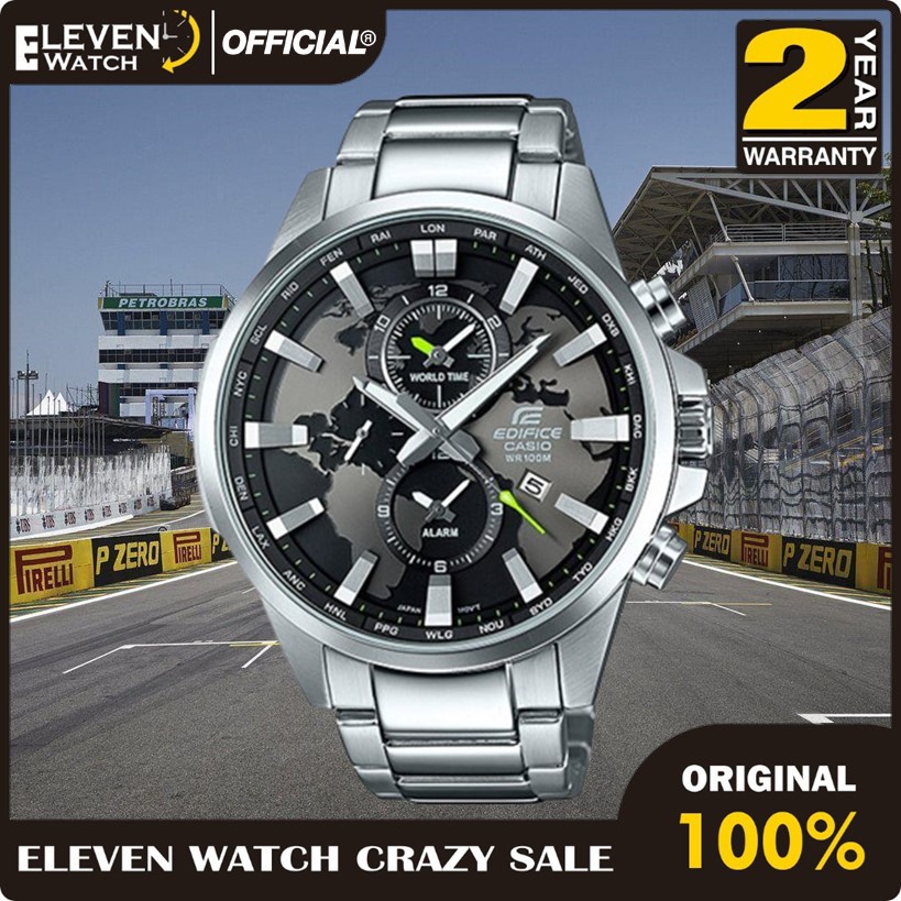 Casio EDIFICE นาฬิกาข้อมือ EFR-303D-1AV EFR303D-1AV รับประกัน 2 ปี ของแท้ Ι100%