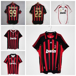 เสื้อกีฬาแขนสั้น ลายทีมชาติฟุตบอล Kaka Shevchenko Ronaldo 1995-96 06-07 09-10 Season Milan ชุดเหย้า