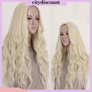 &lt;citydiscount&gt;  Women Long Fashion Blonde Wavy Curly Full Wig Cosplay Party Princess Hair Style