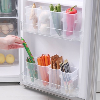 【AG】Refrigerator Organizer Snap-fit Design Classification Plastic Convenient Fridge Side Door Storage Box Kitchenware Supplies