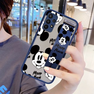 เคสโทรศัพท์มือถือ ขอบนิ่ม บางมาก กันกระแทก ลายการ์ตูนมิกกี้เมาส์ พร้อมสายรัดข้อมือ สําหรับ Samsung Galaxy A23 4G 5G A13 A03S A03 Core