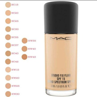 แท้ทั้งร้าน !! แบ่งขายรุ่นคุมมัน MAC STUDIO FIX FLUID FOUNDATION