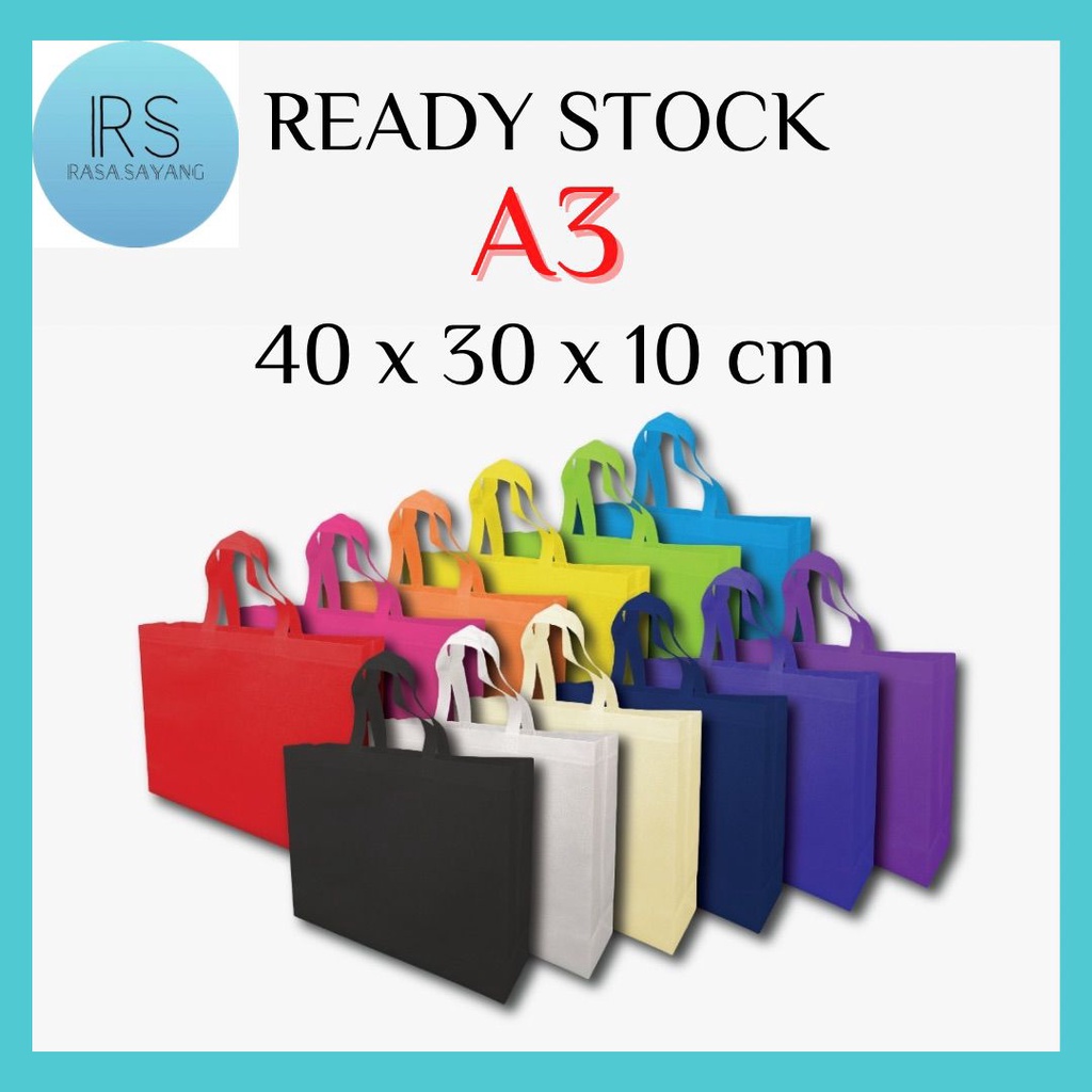 A3 Nonทอ Bag A4 Shopping Bag, Tote Bag / ETA3