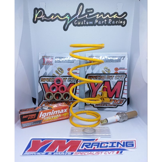 CVT UPGRADE PACKAGE 1500RPM ALL MATIC YM RACING และฟรีหัวเทียน daytona ดั้งเดิม