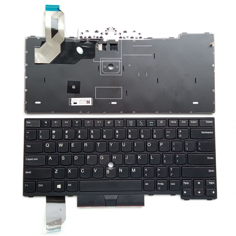 US Black Keyboard สําหรับ Lenovo ThinkPad L14 GEN 2 (ประเภท 20X5, 20X6 20X1 20X2) ไม่มีชี้