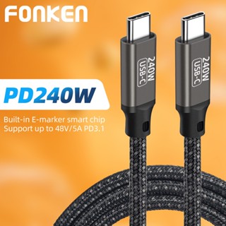 Fonken 240W 5A USB Type C Cable USB C Fast Charging Cord For Huawei P30 Xiaomi PD USBC Type-C Quick Charger Wires 1M