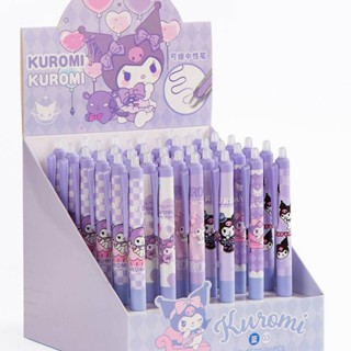 6 ชิ้น / ล็อต Sanrio Kuromi ปากกากด การ์ตูน ลบได้ หมึกสีดํา ปากกาเจลวิเศษ โรงเรียน สํานักงาน เขียน จัดหา ของขวัญวันเกิด