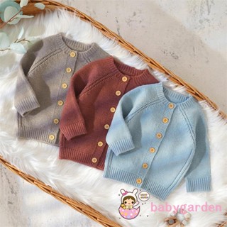 Babygarden-6-24 เดือน เสื้อคาร์ดิแกน เสื้อกันหนาว เด็กทารก ลําลอง สีพื้น อบอุ่น กระดุมลง เสื้อแจ็กเก็ต เสื้อแจ็กเก็ตถัก สําหรับเด็กผู้ชาย เด็กผู้หญิง