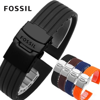 Fossil สายนาฬิกาข้อมือซิลิโคน กันน้ํา กันเหงื่อ 22 มม. สําหรับผู้ชาย FS5237 FS5132 FS5241