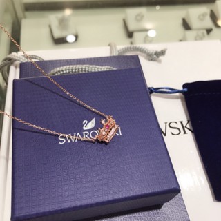 Swarovski สร้อยคอแฟชั่น จี้มงกุฎ หรูหรา โรแมนติก