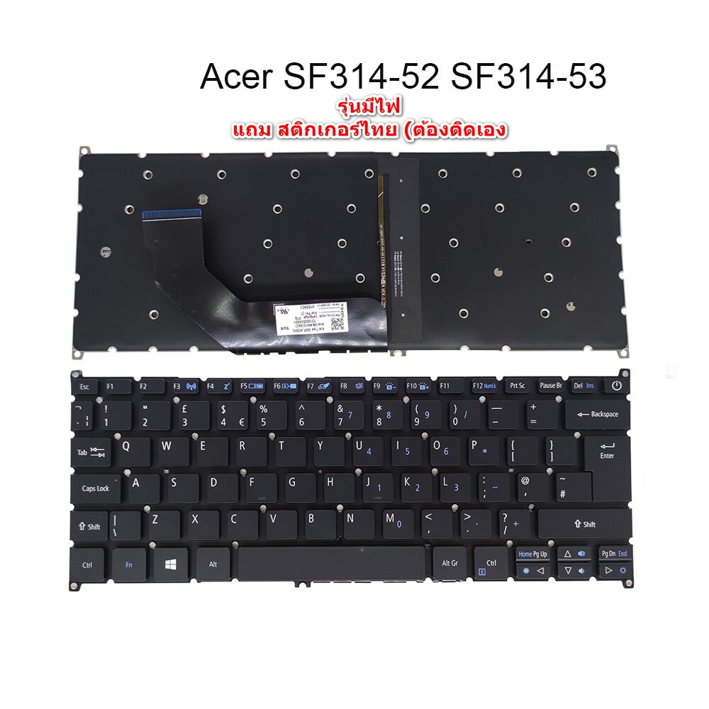 Keyboard ACER Swift 3 SF314-41 SF314-52G SF314-53G SF314-55G มีไฟ