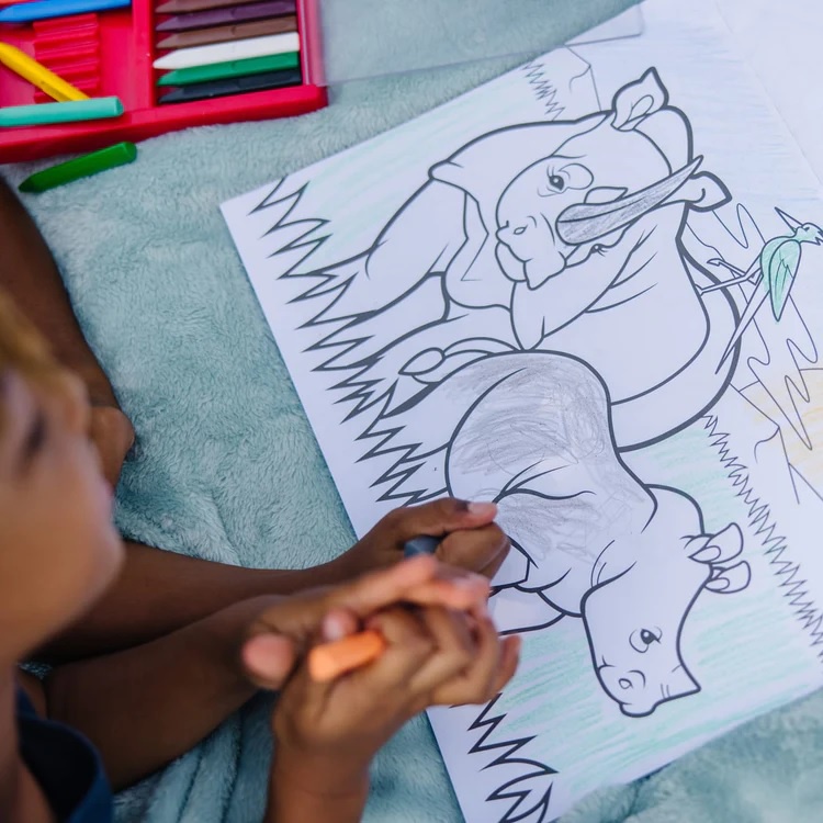 (ของแท้ USA) สมุดระบายสีขนาดใหญ่ รุ่นสัตว์ ขนาด 28 x 35 ซม Melissa & Doug Jumbo Coloring Pad 4200 - รูปที่ 4