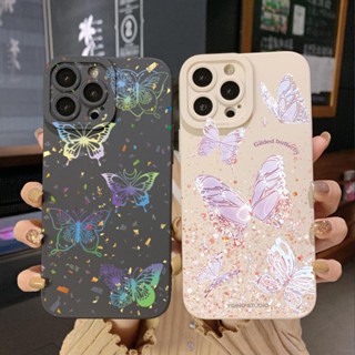 เคสโทรศัพท์มือถือ ขอบสี่เหลี่ยม ลายผีเสื้อ หรูหรา สําหรับ Infinix Hot 12i 10S 11 10 Play 11S 10i Smart 6 HD X6511 X657B X6512 Note 12 G96