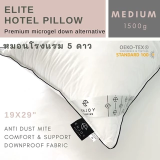 ( นุ่มมาก รร ใหญ่ ) enjoysleeping หมอนโรงแรม 5 ดาว หมอน Elite Micro down ใยไมโคร กันไรฝุ่น ค่อยๆยวบ