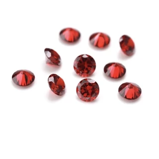 เพชรรัสเซียCZสีเเดงโกเมน(1mm,1.25mm,1.5mm,1.75mm,-5mm)