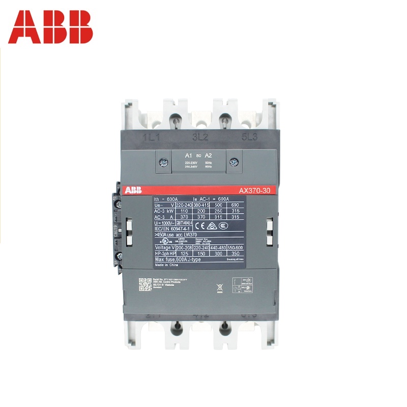 Sz ABB คอนแทคเตอร์ 3 ชั้น AX series 1NC & 1no 50HZ/60HZ 24V~440V 370A AX370-30-11