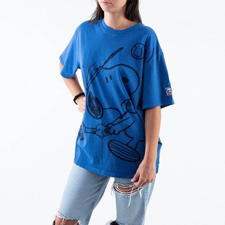 เสื้อยืดลีวายส์สนู๊ปปี้ LeviS® X Peanuts Snoopy Collection เสื้อยืดคอกลมแขนสั้น Levis T-Shirt Blue