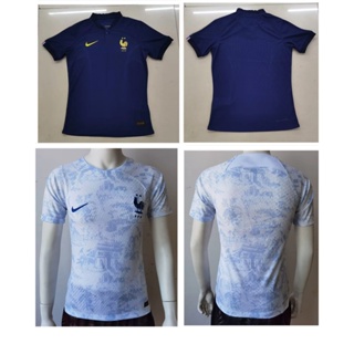 เสื้อกีฬาแขนสั้น ลายทีมชาติฟุตบอล France Home 2223 ชุดเหย้า พร้อมส่ง